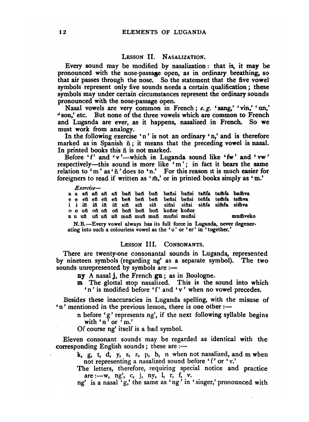 Elements of Luganda Grammar. Together with Exercises and Vocabulary | William Arthur Crabtree