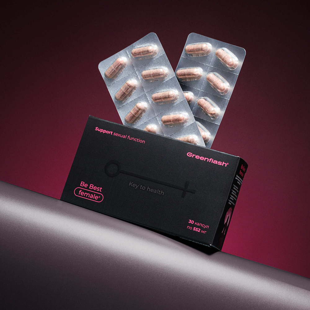 Greenflash Be Best Female Для женского здоровья, высокого уровня энергии, 30 капсул