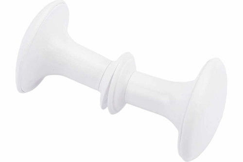 РУЧКА-КНОПКА МЕТАЛЛИСТ PК1-7 ПЛАСТ.БЕЛАЯ