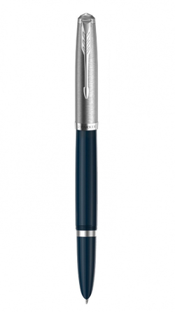 Перьевая ручка Parker 51 CORE MIDNIGHT BLUE CT, перо: F, цвет чернил: black/blue в подарочной упаковке.