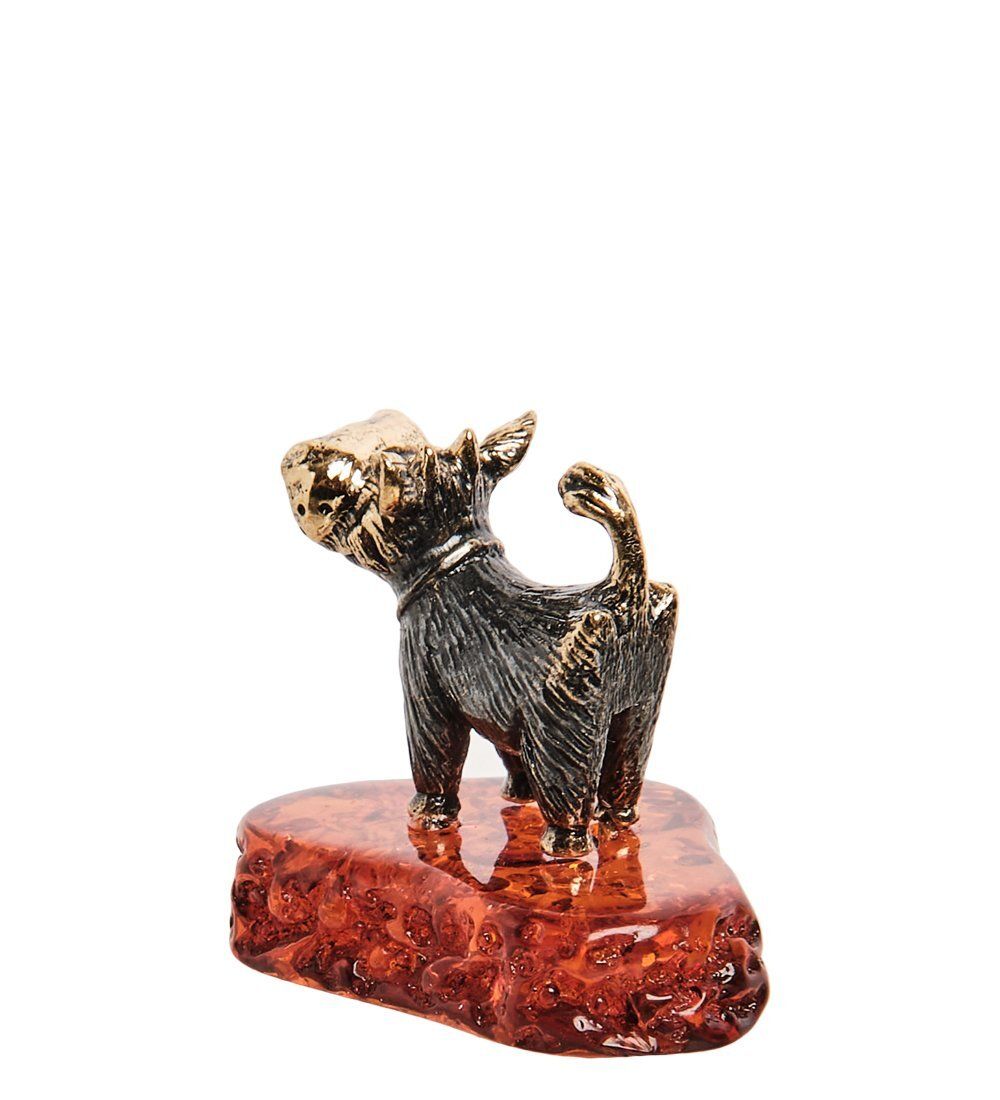 Народные промыслы AM-2833 Фигурка «Бычок» (латунь, янтарь)
