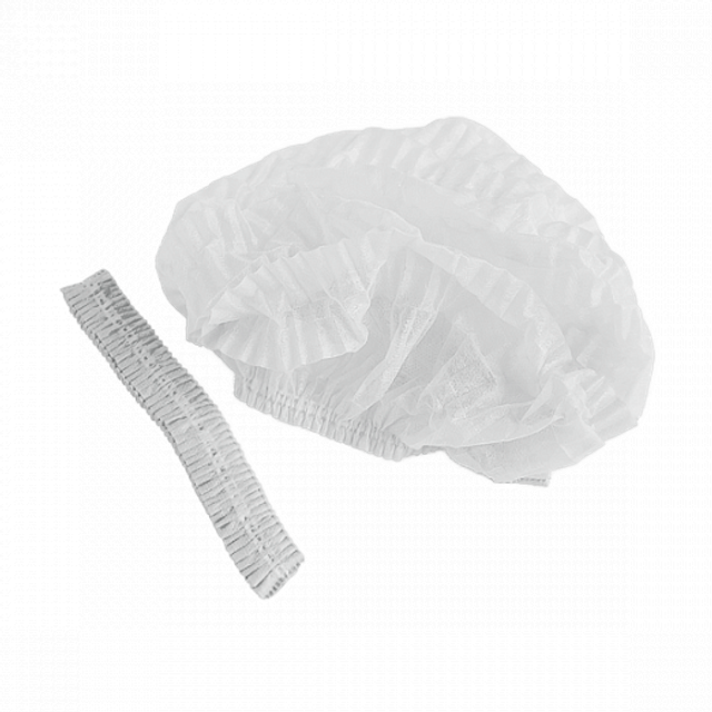 Шапочка "Шарлотта" Спанбонд с одной резинкой Белая 100шт/уп