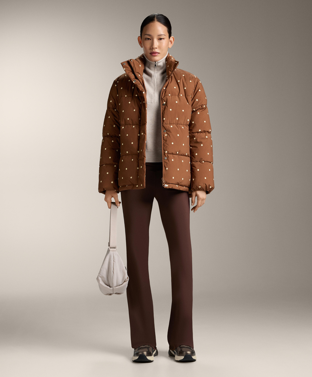 Oysho Вязаный джемпер с высоким воротником, каменный