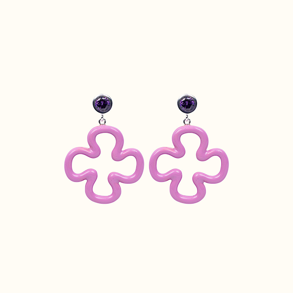 Серьги Clover Purple