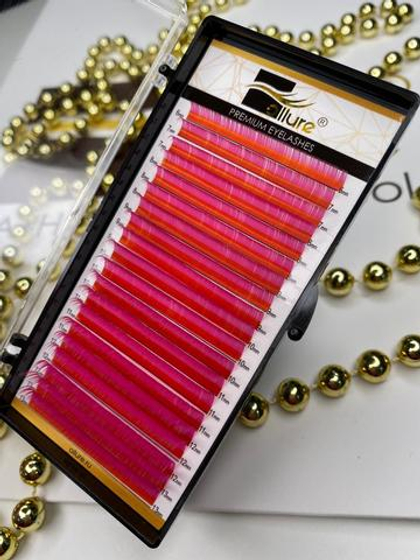 Ресницы ярко-розовые Ollure Mix