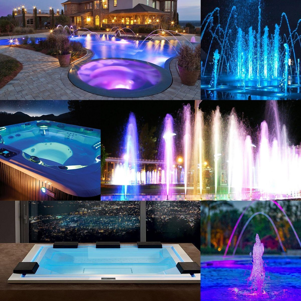 Прожектор светодиодный Aquaviva HT201S 252LED (18 Вт) RGB стальной + закладная