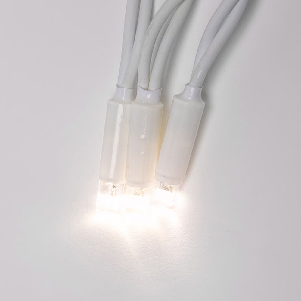ULD-S1000-120-SWK WARM WHITE IP67 Гирлянда светодиодная со статическим свечением. 10м. Соединяемая.120 светодиодов. Теплый белый свет. Провод белый. ТМ Uniel