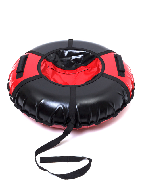 Тюбинг 120 см + камера, верх-пвх, низ-пвх, черно-красный, упаковано в индивидуальную коробку