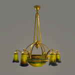 Люстра из муранского стекла и бронзы