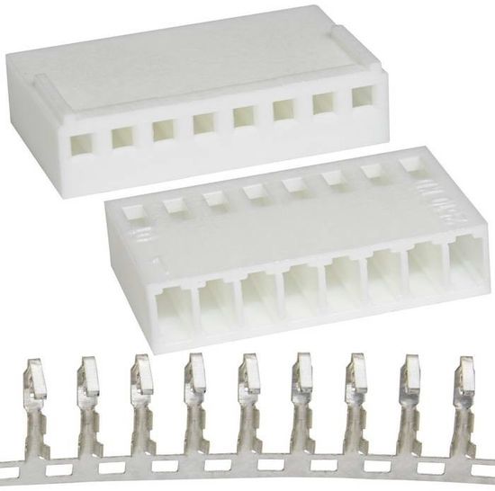 Разъём HU-08 2,54мм / 1375820-8TE / H2510-08PYC000R / DS1070-8F / L-KLS1-2.54-08-H