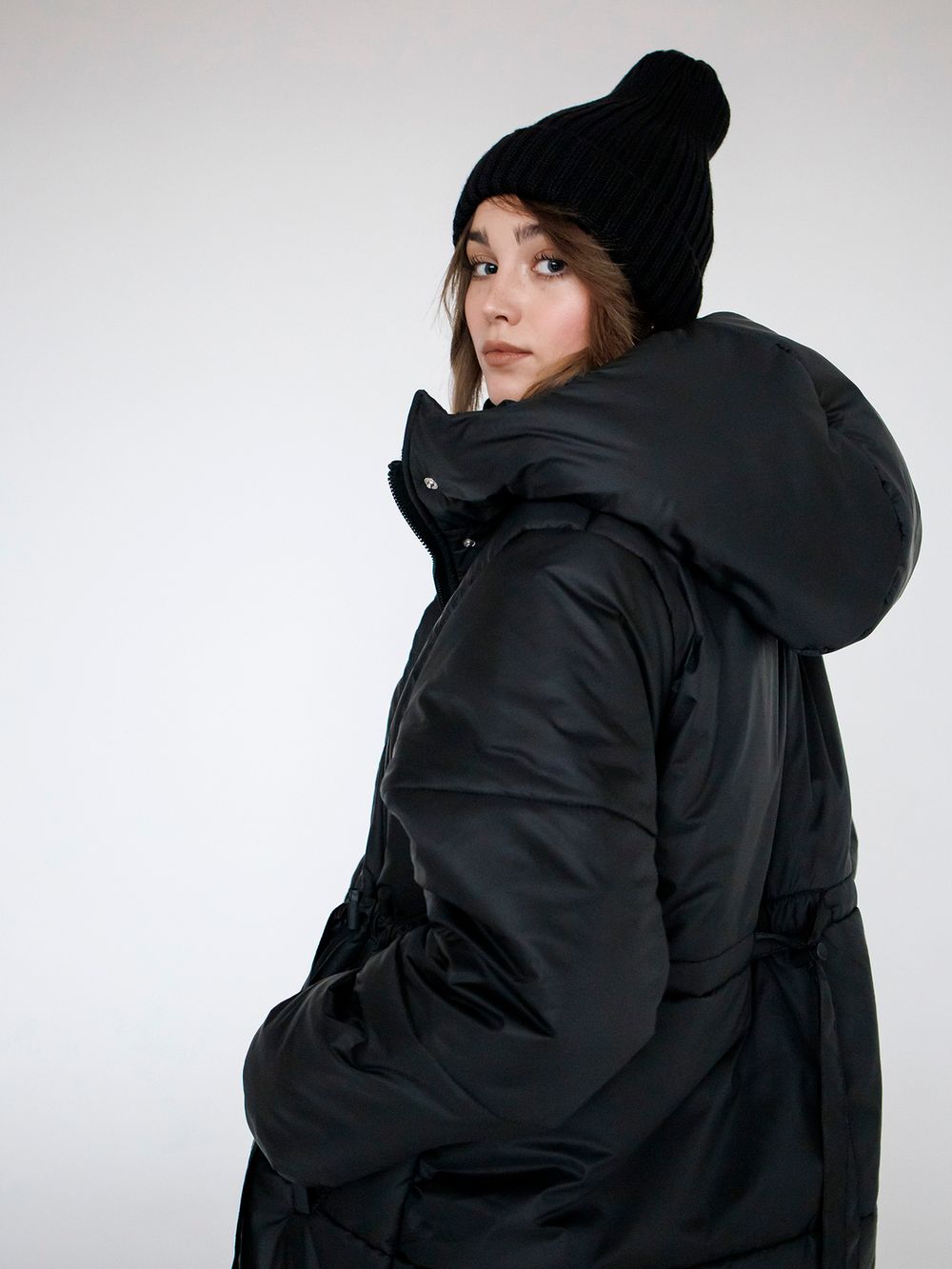 Пуховик ko-ko-ko зимний женский черный