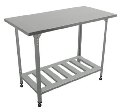 Стол производственный "Бизнес" СПЛР , полка решетка,1150х800х860 мм , c бортом