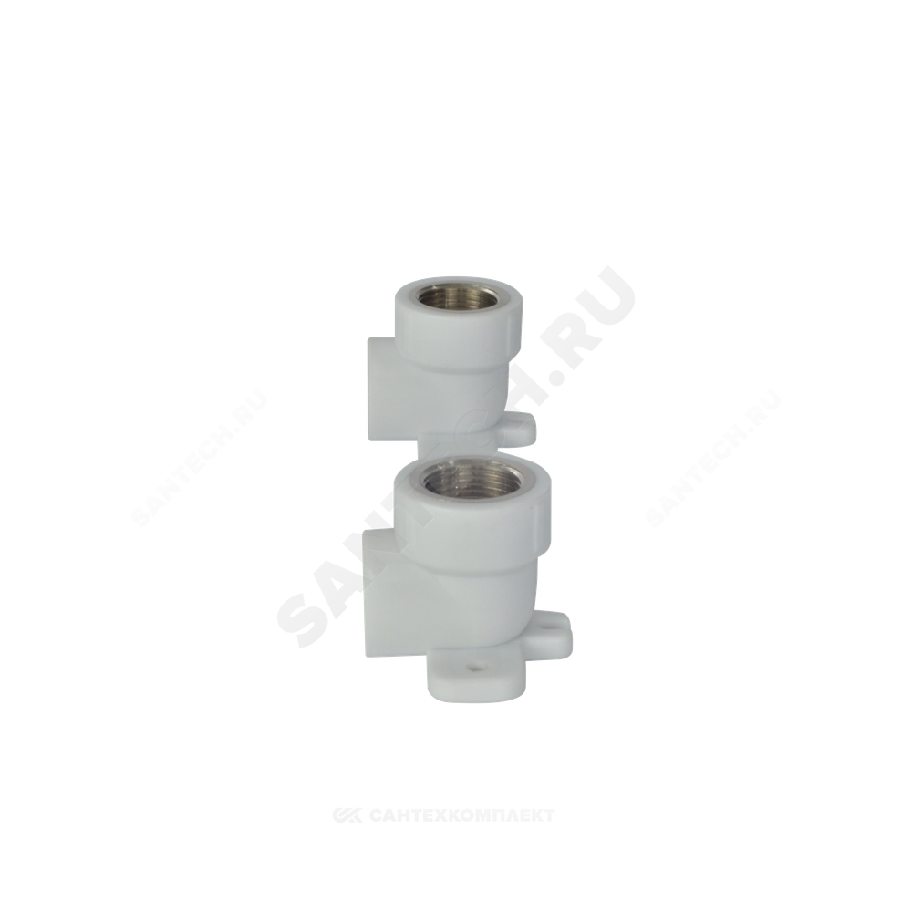 Планка монтажная PP-R белая Дн 20х1/2" ВР под смеситель с водорозетками PRO VALFEX 10124020-PRO