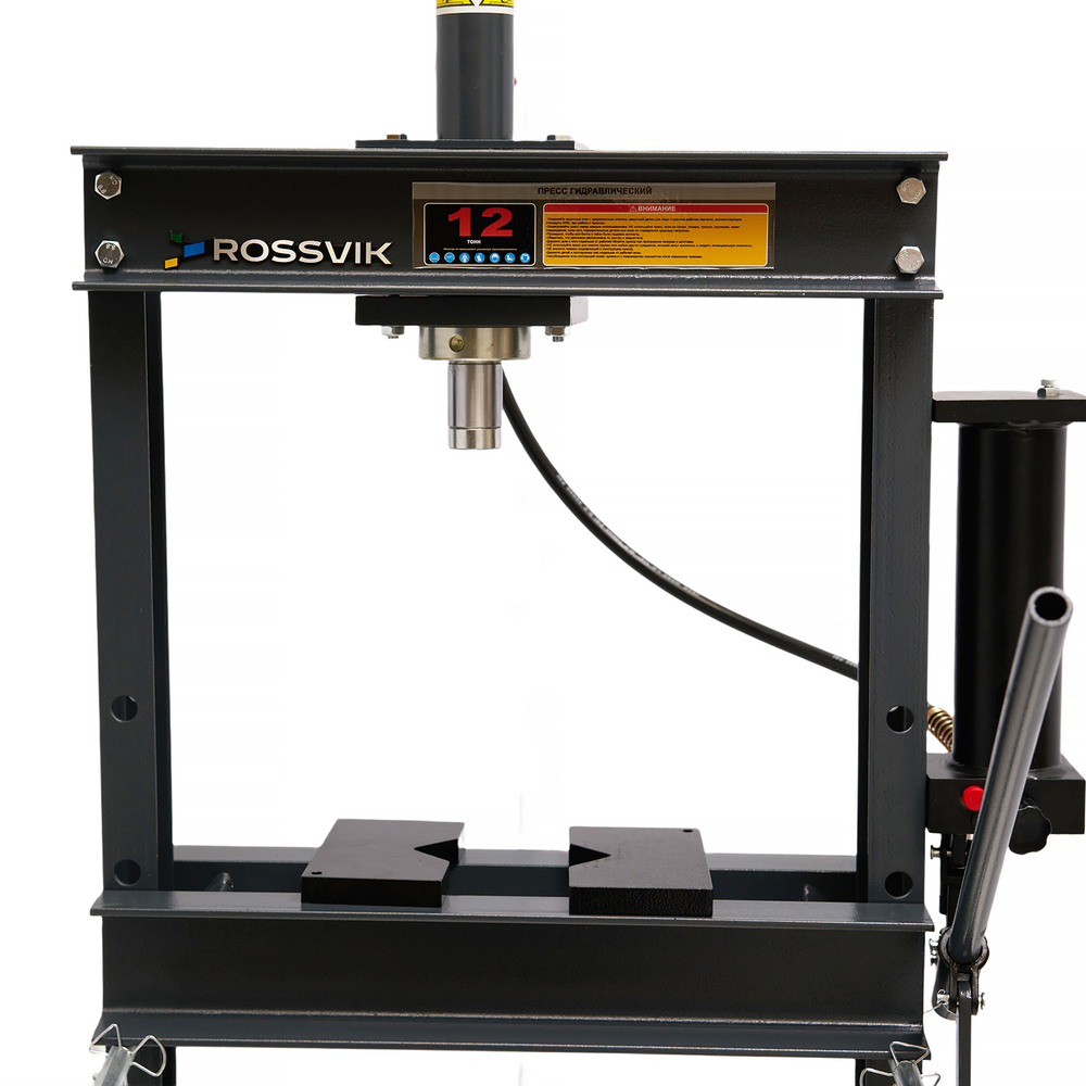 Пресс гидравлический 12 тонн, напольный, с педалью, цвет серый RAL 7016 ROSSVIK