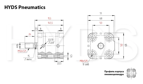 ADVU-50-100-A-P-A Пневмоцилиндр
