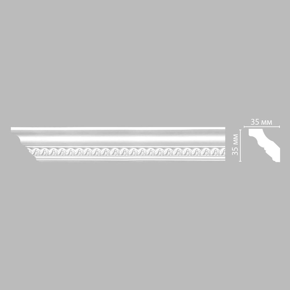 Плинтус потолочный с рисунком Decomaster 95348F гибкий 35х35х2400мм