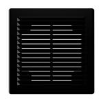 Решетка вен. разъем. с сеткой 150*150 BLACK. 1515Р