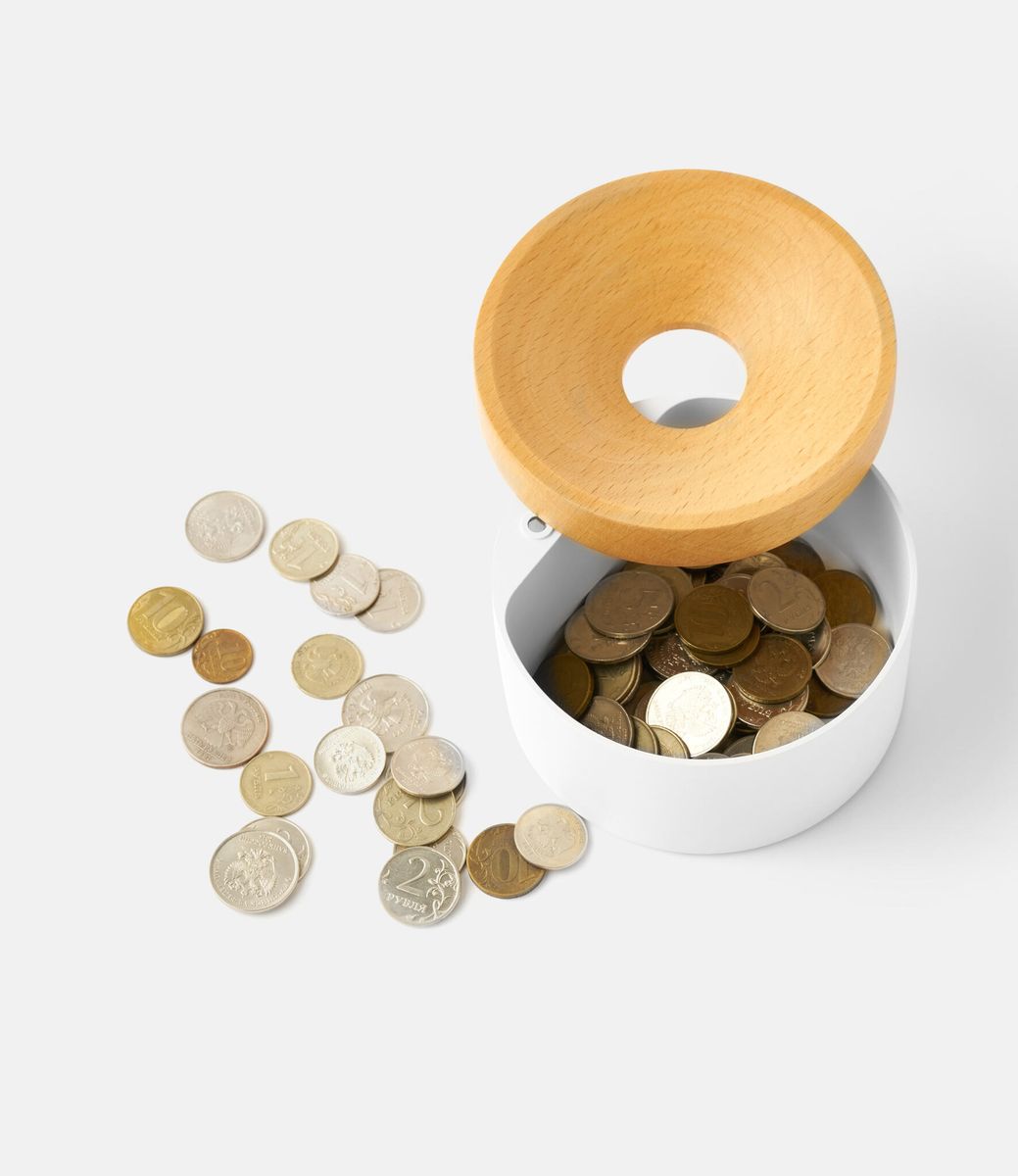 Mordeco Revov Coin Storage White — копилка для мелочей