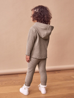 Кардиган с капюшоном и легинсы в комплекте для девочки Next 386-082, Хаки