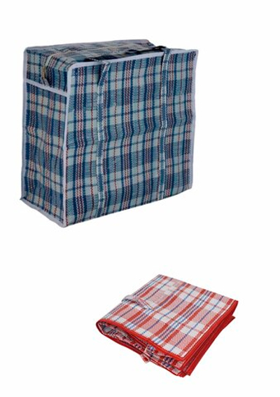 Сумка хозяйственная клетчатая 50*50*20см.