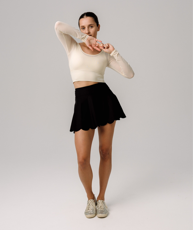 Кофта с сеткой и поддерживающим топом