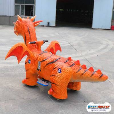 Парковый электромобиль «Дракончик» детский, 1 место, на батареях для проката