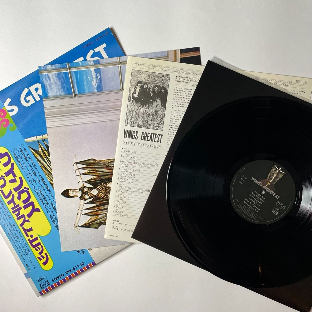 Винтажная виниловая пластинка LP Paul McCartney Wings Greatest Hits (Japan 1978) (Obi) Band On The Run