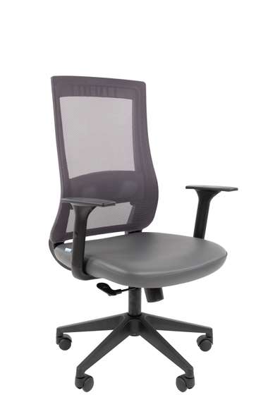 Офисное кресло Chairman 500LT Россия экокожа серый/TW-04 серый Б/П