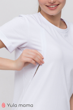 Футболка для беременных кормящих мам хлопковая