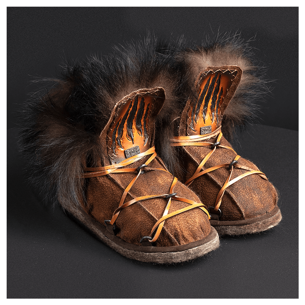 Пимы из меха медведя «Бурый»