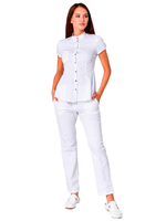 Брюки медицинские женские Mariita MA764 со стрелками, белый, 42