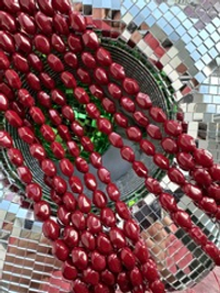 Жемчуг барочный 8х12мм, "Майорка. Имитация (винный цвет)