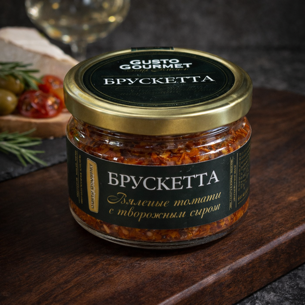Брускетта с томатами и творожным сыром 180 г