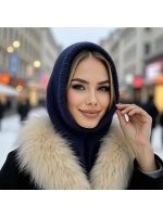 капор зимний и осенний капюшон- снуд вязаный ангора