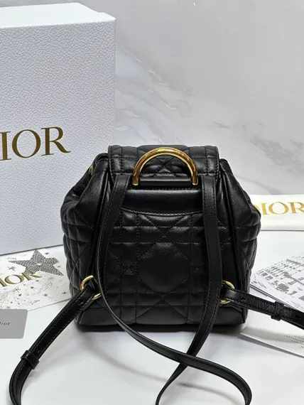 Рюкзак Dior Caro черный, модель среднего формата