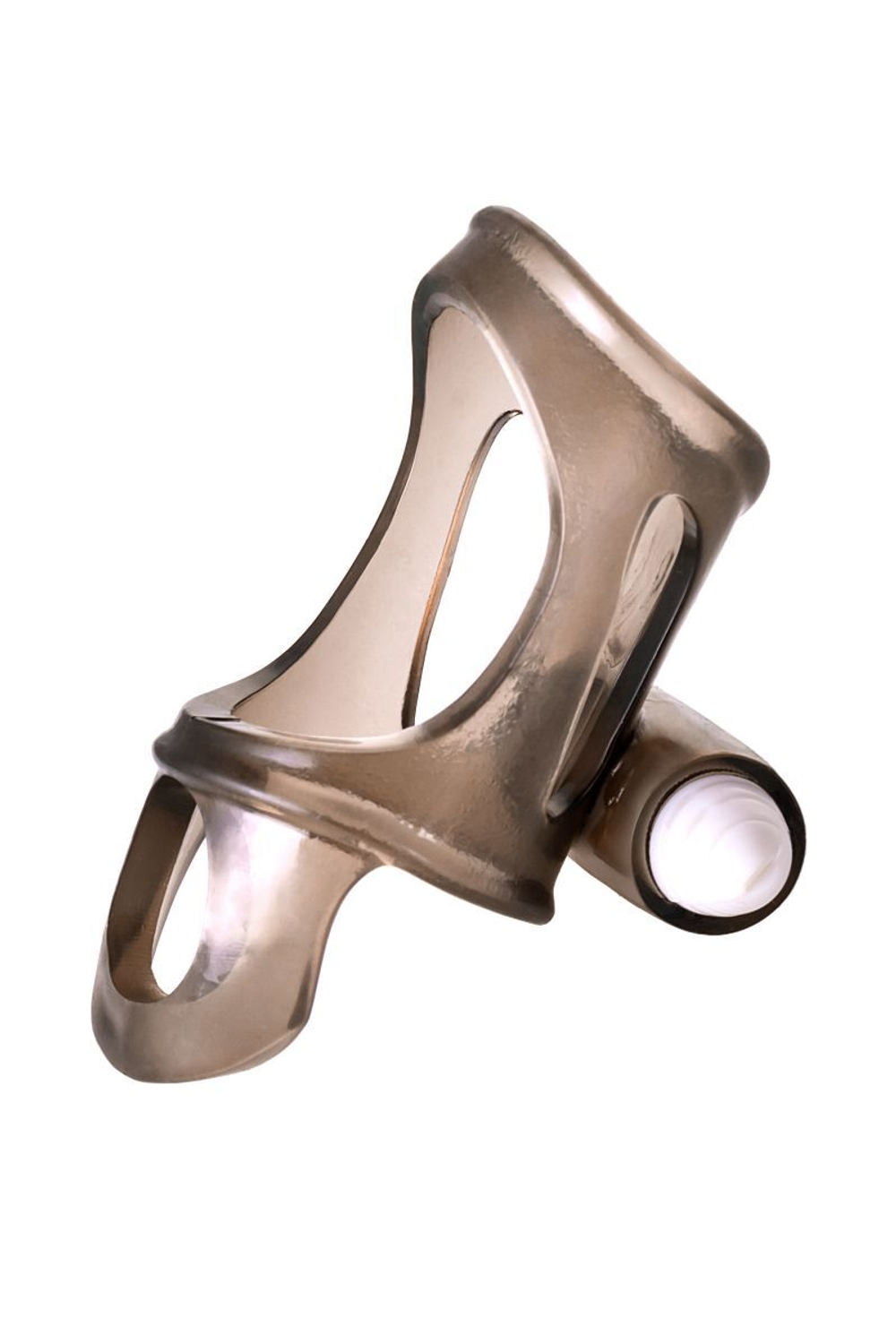 Дымчатая насадка на пенис Toyfa XLover с вибропулей (Цвет: дымчатый)