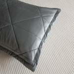 Велюровое покрывало в клетку OVL039, размер 240*260, наволочки 50-70 2 шт