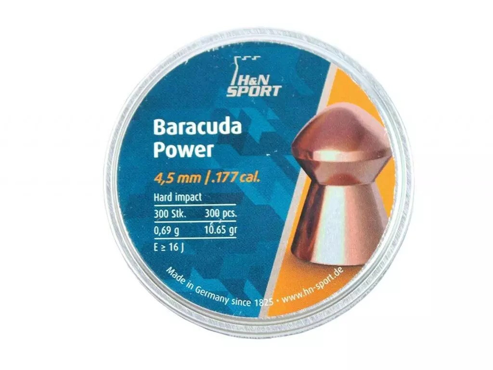 Пуля пневм. 4,5 H&N Baracuda Power, 0,69г, 300 шт/бан