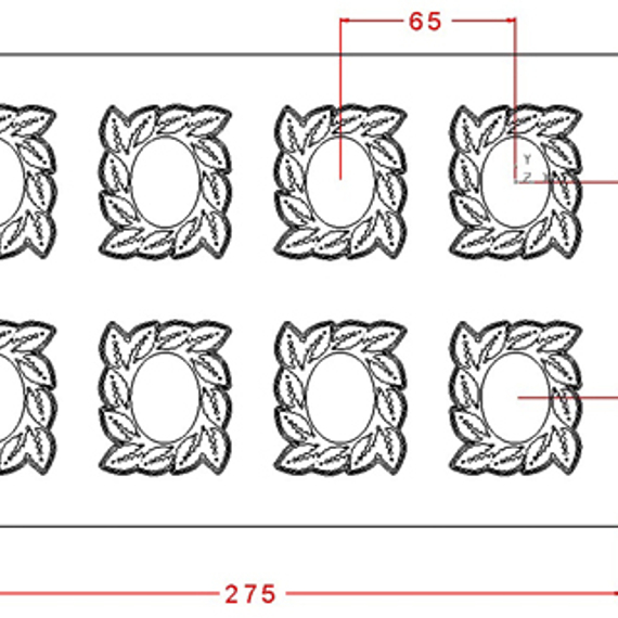 851 | Форма для шоколадных изделий (275*175 мм)