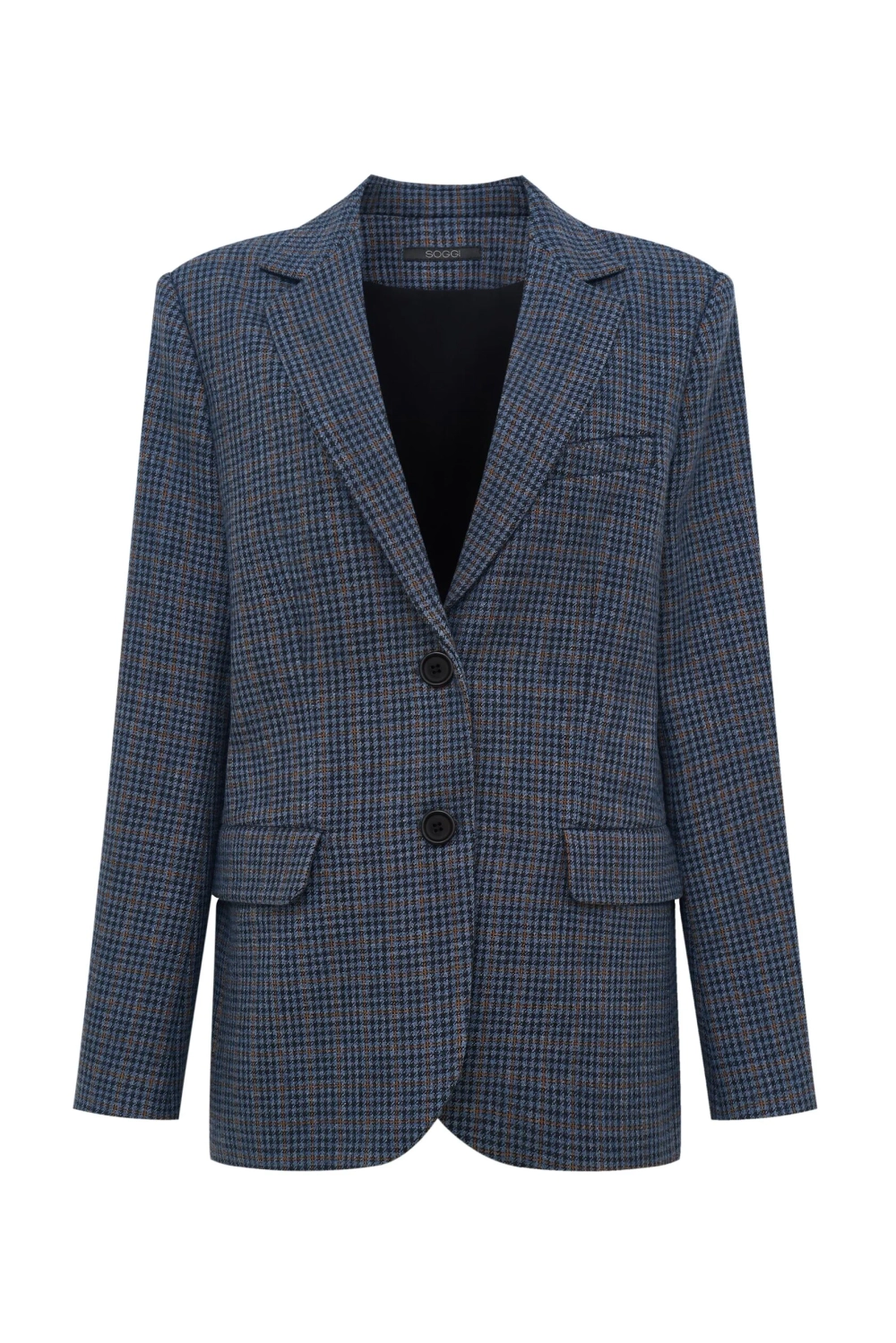 Жакет в клетку, Синий