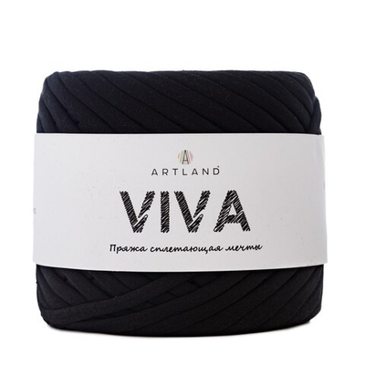 Трикотажная пряжа Viva, 100% х/б, 300 гр, 100 м, чёрный, ожидаем