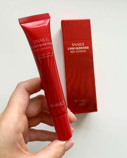 Крем для кожи вокруг глаз с красным женьшенем и муцином улитки, 20г