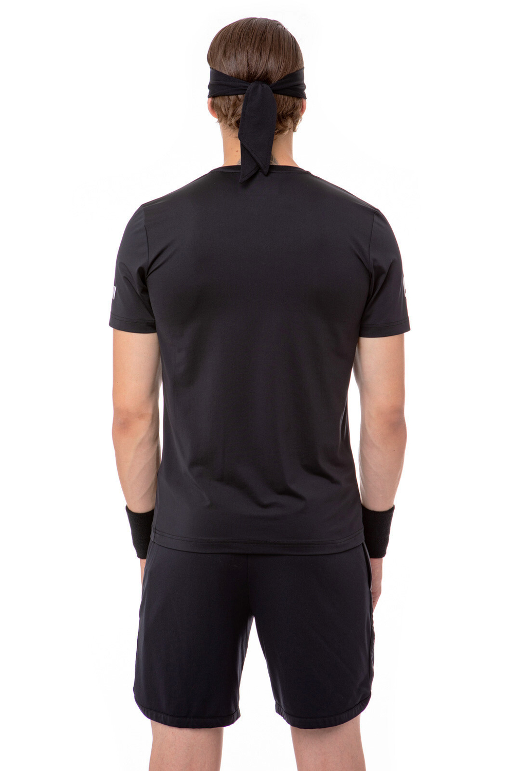 Футболка мужская теннисная Hydrogen Tech Optical Tee - black/white