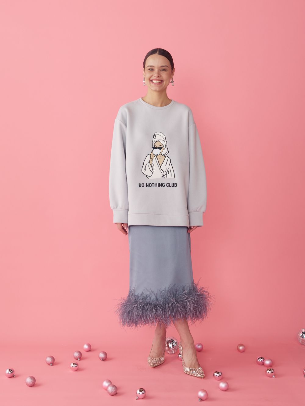 СВИТШОТ DO NOTHING CLUB ASH GREY