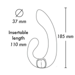 Розовый гибкий вибростимулятор 18,5см с двумя моторами Shunga MIYO SH-MIYO-502