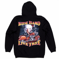 Толстовка Орел с мотоциклом (Ride Hard)