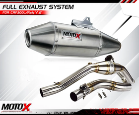 Moto-X Full Exhaust System for Honda CRF300L-RALLY300 (2021). Made in Thailand. V.2