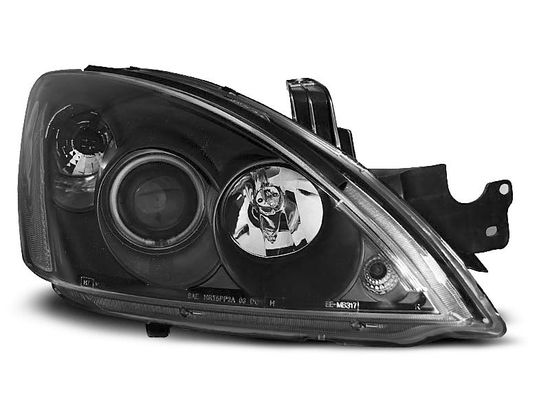 Передние фары Mitsubishi Lancer 9 angel eyes black