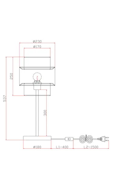 Настольный светильник FR5333TL-01W Лента / Ribbon E27x1 Freya fr5333tl-01w