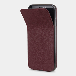 Чехол для iPhone XS Max из натуральной кожи теленка, бордового цвета